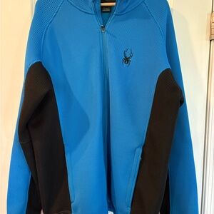 Spyder Men's Blue and Black Jacket